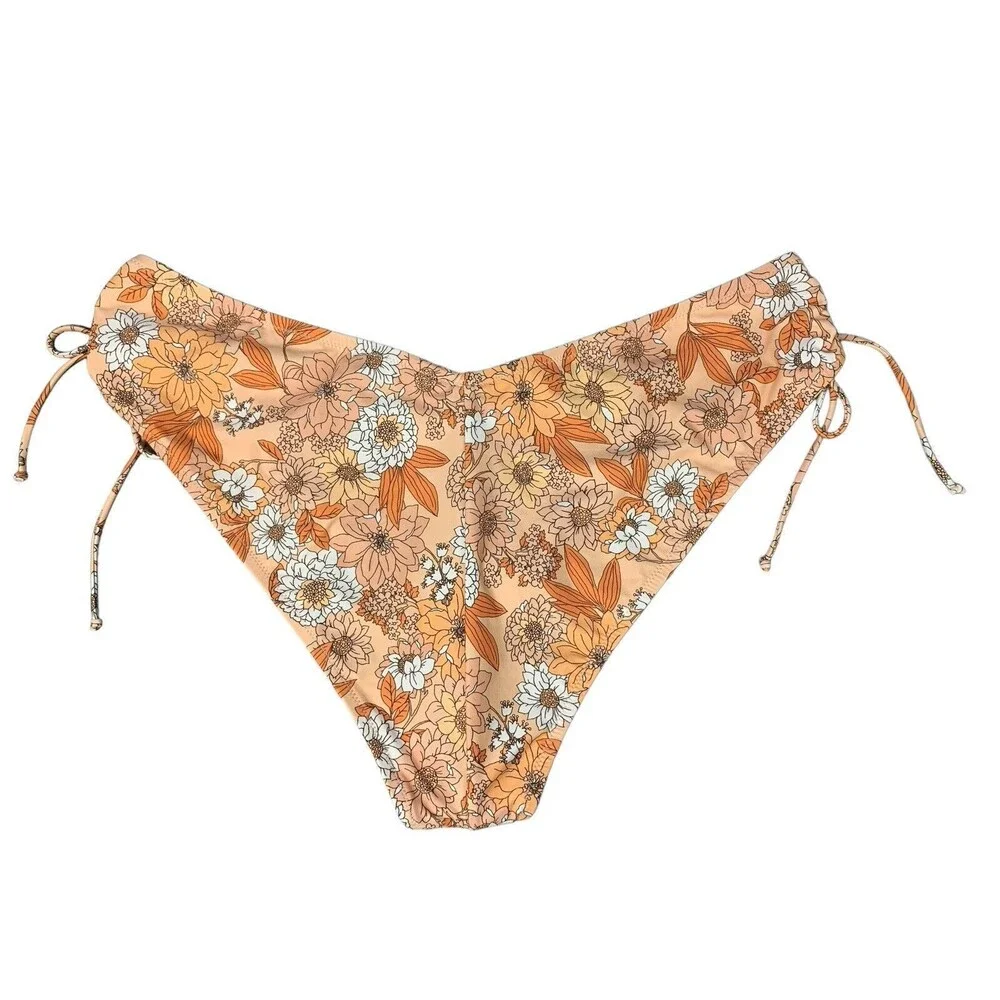 New! J Crew Hipster Curved Waist Cheeky Bikini Bottom Women's XXL Zinnia Floral
